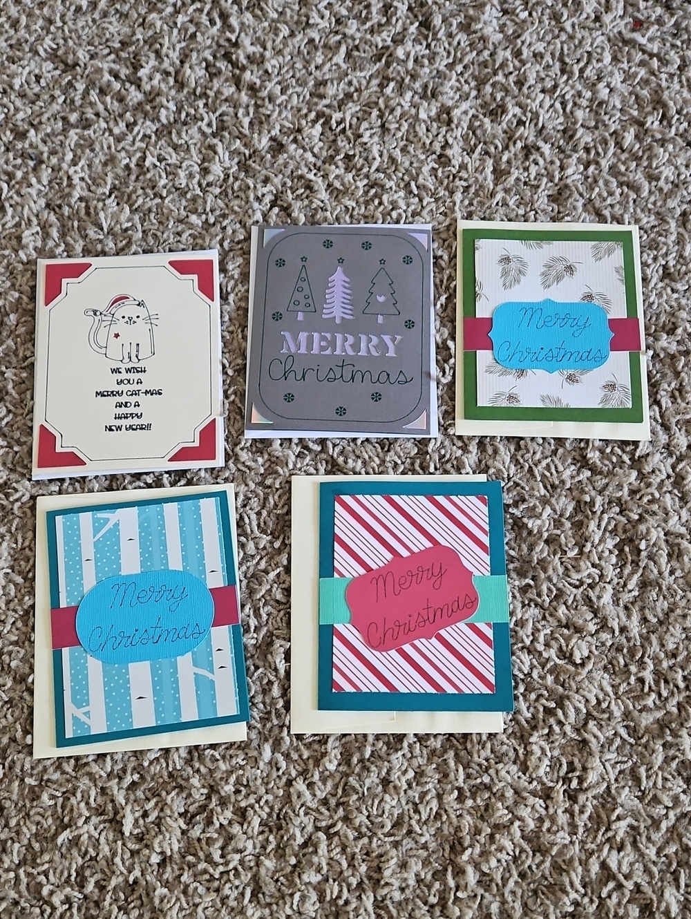 Hand Crafted Christmas Card Set